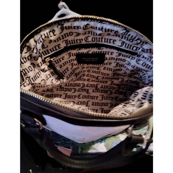 NWT~JUICY COUTURE Pink Diamond Velour Heritage Dome Satchel Handbag Purse - Picture 5 of 5